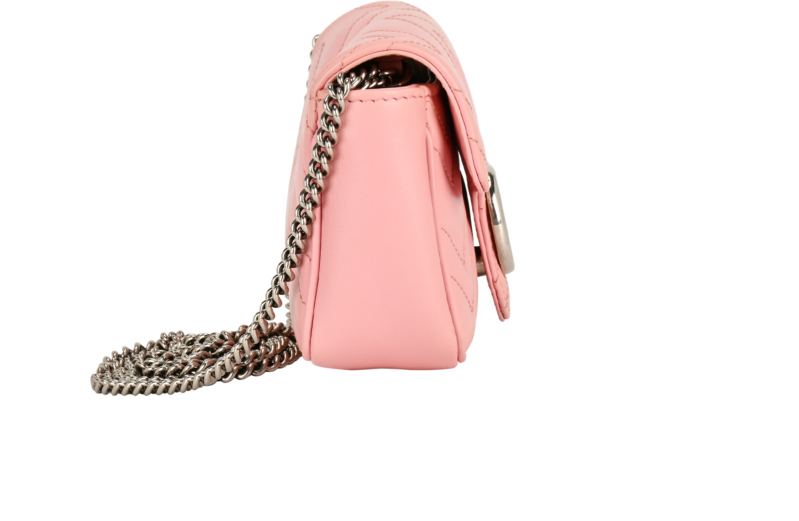 Mini GG Marmont Shoulder Bag, &pound;590, Handbags, Pink, Leather, Side view